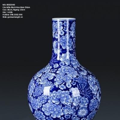 Các Mẫu Bình Bách Hoa Men Chàm